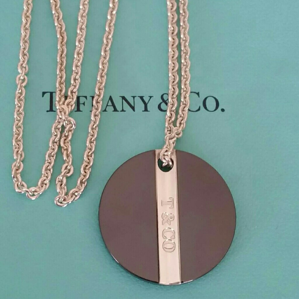 Tiffany & Co titanium disc necklace